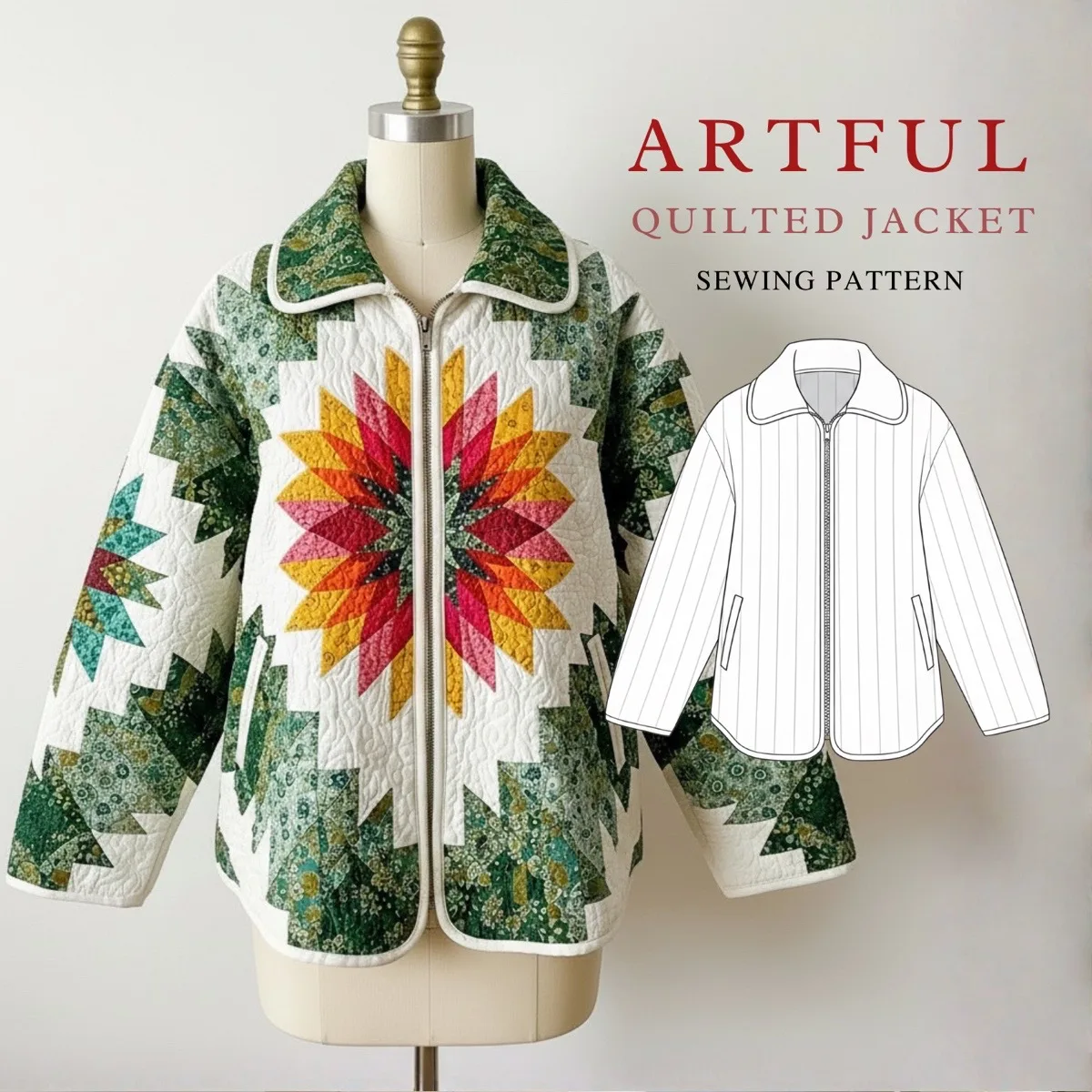 Artful Quilted Jacket sewing pattern